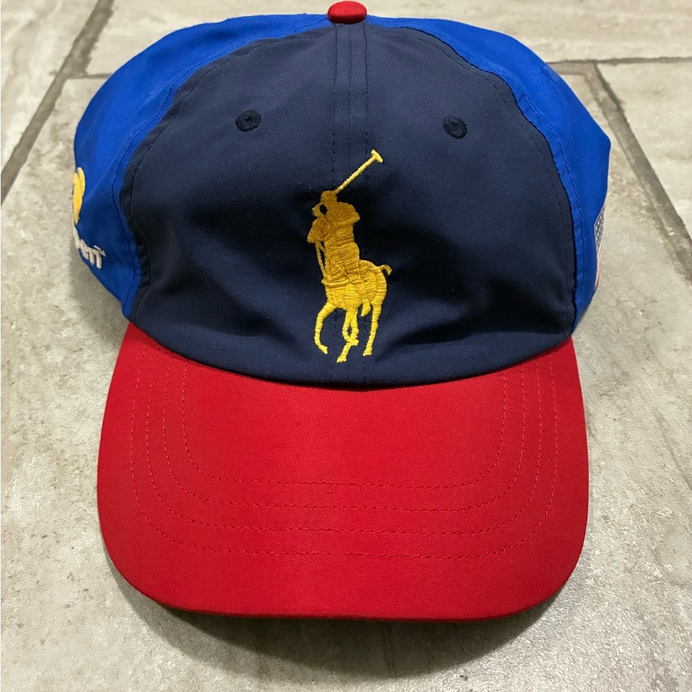 Polo Ralph Lauren U.S Open Multicolor Ball Boy Uniform 6-Panel Adjustable Hat OS